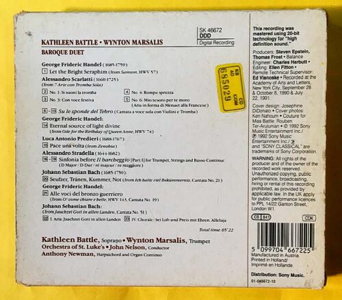 Kathleen Battle - Wynton Marsalis ‎– Baroque Duet - Görsel 2