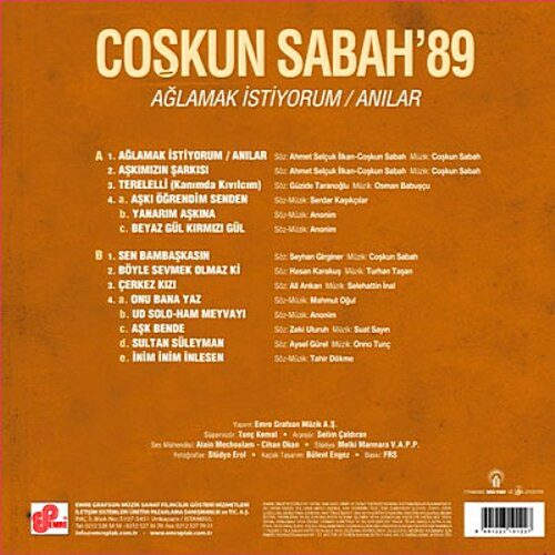 Coşkun Sabah - Ağlamak İstiyorum / Anılar - Görsel 2