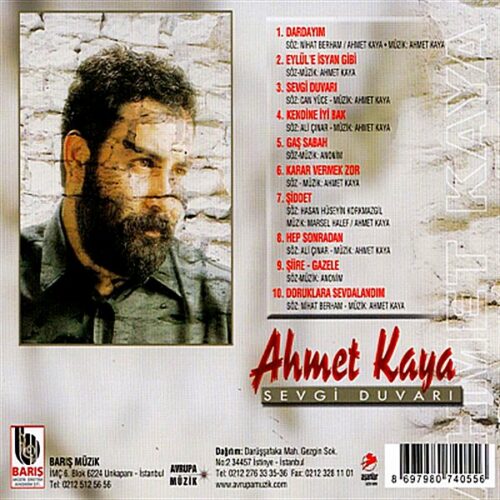 Ahmet Kaya ‎- Sevgi Duvarı - CD - Görsel 2