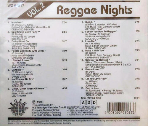 Reggae Nights Vol. 2 - CD - Görsel 2